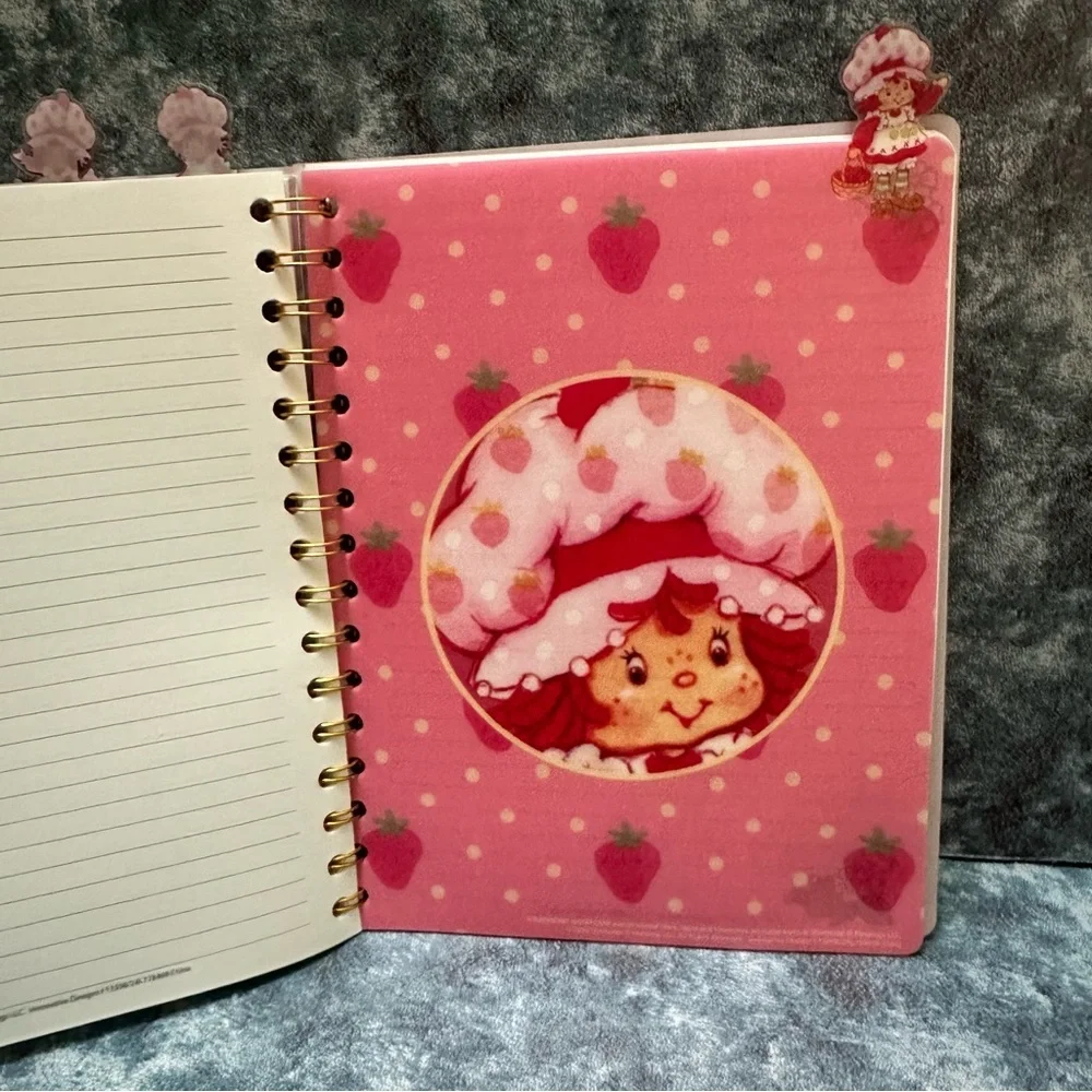 Strawberry and Cat Spiral Notebook